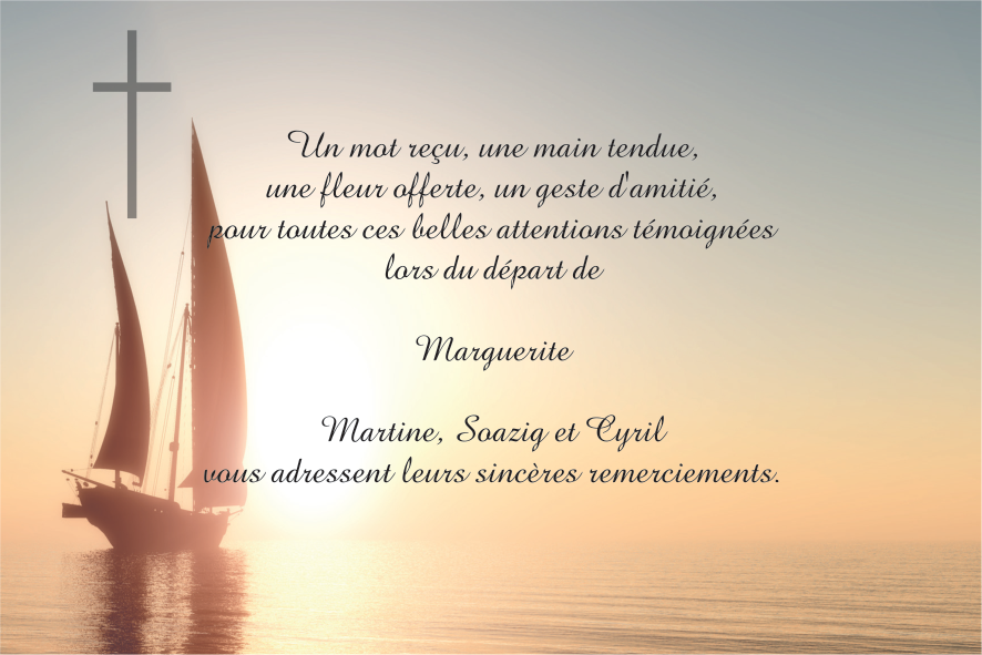 Faire-part du décés de Marguerite Peuvrel, ancienne secrétaire du club pendant plus de 27 ans. Depuis 2015, elle était présidente d'honneur du club.